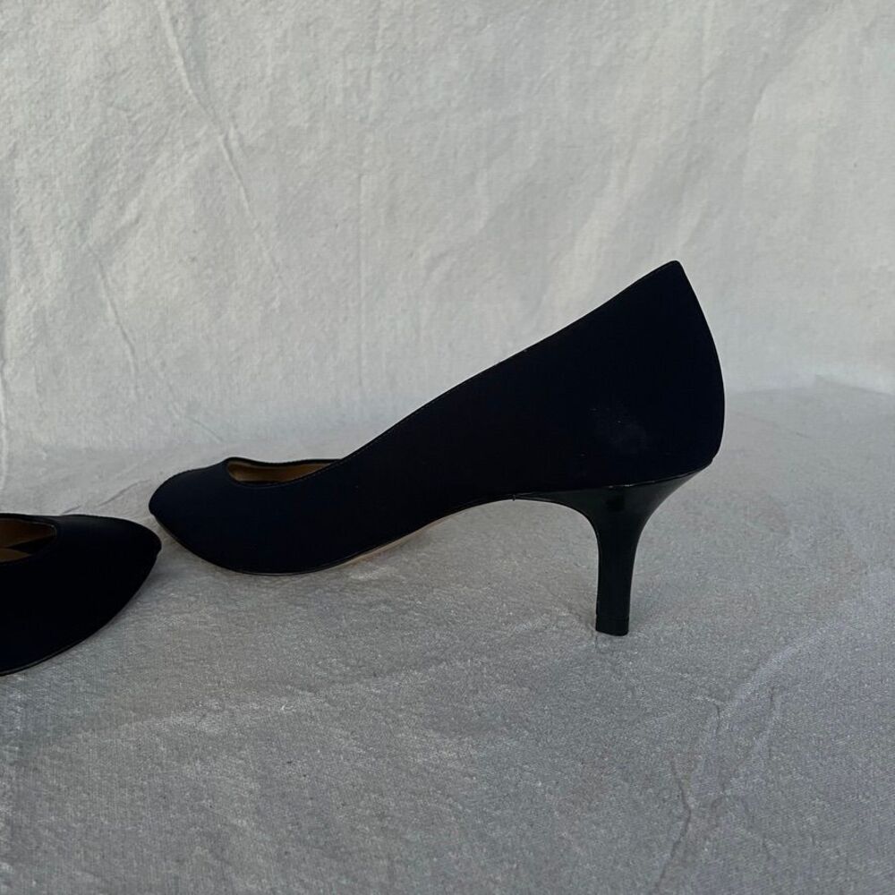 Bruno Magli High heel Navy blue pumps open toed size 9 - Picture 5 of 9